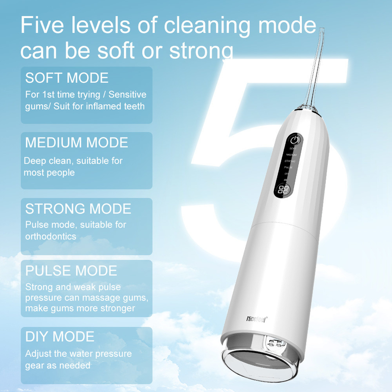 Вода Flosser FC2661 Nicefeel бесшнуровая, зубоврачебное устное Irrigator с 5 режимами