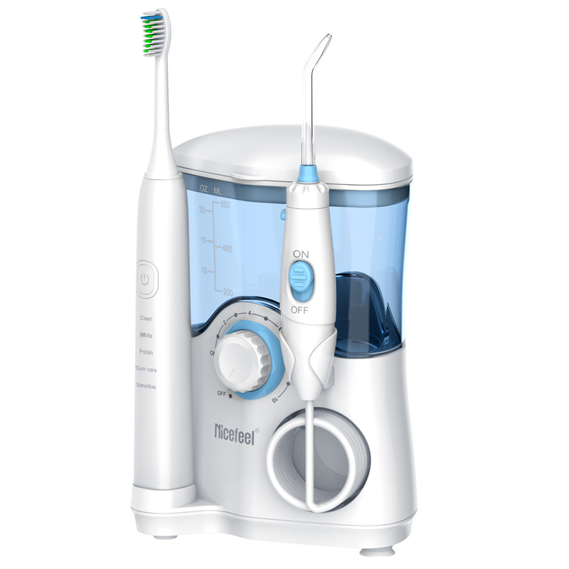 2 в 1 зубоврачебном Flosser воды, ирригатор чистки зубов цистерны с водой 600ml устный