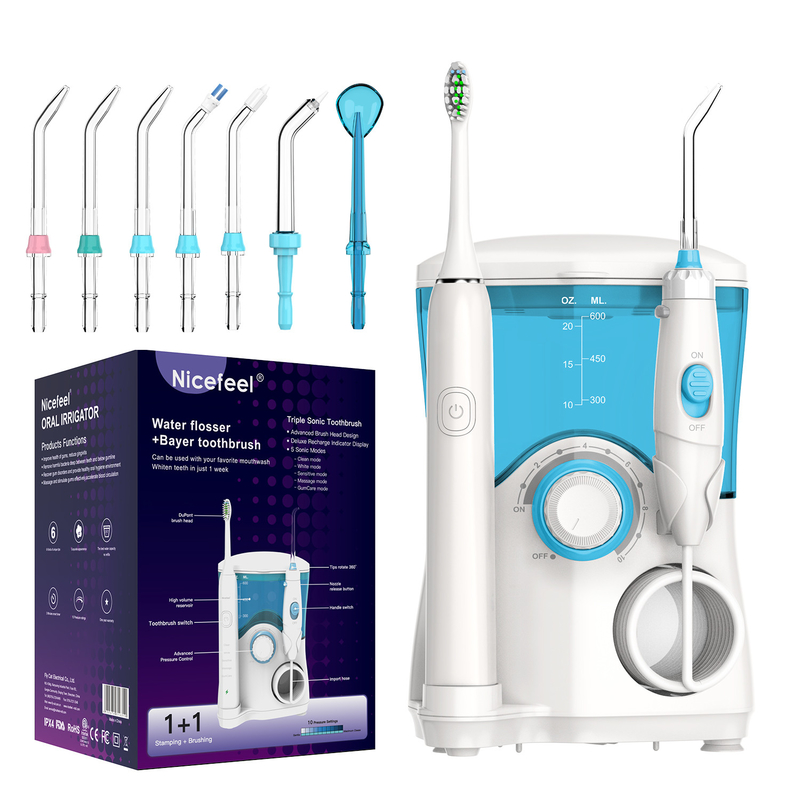 Вода Flosser зубной щетки зубоврачебных продуктов звуковая для танка ABS OEM семьи 600ml белого